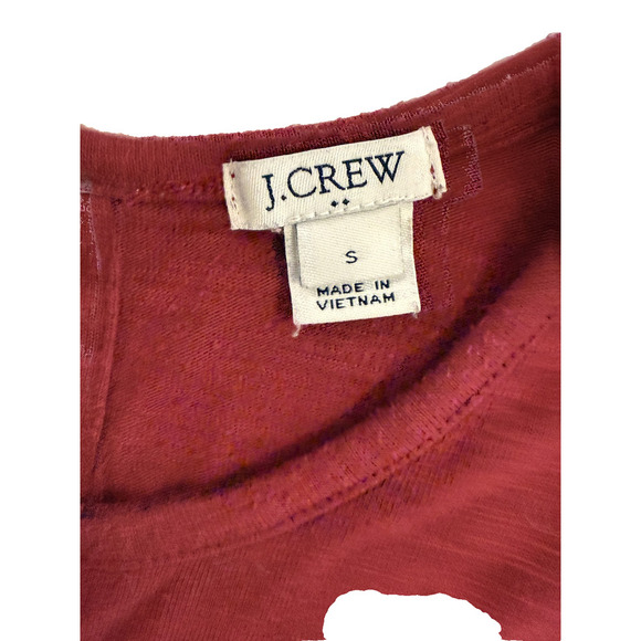 J Crew Tank Top Womens Small Red Sleeveless Keyhole Hem Layered Blouse Shirt - Picture 4 of 5